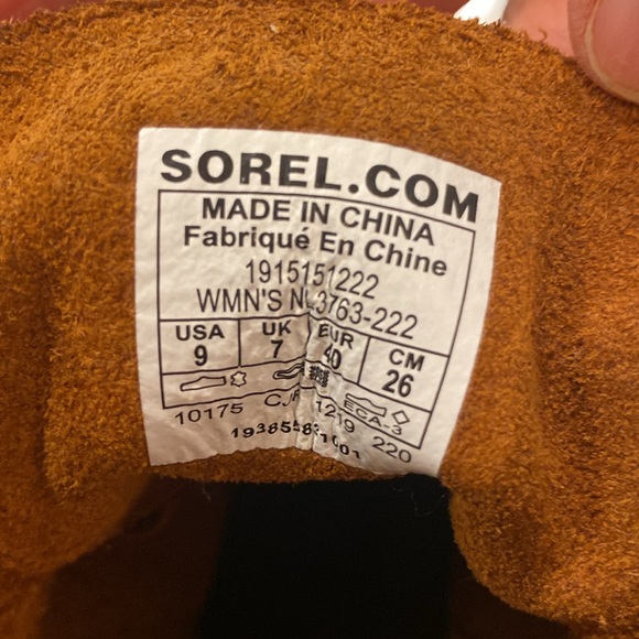 Sorel Brushed Leather Winter Wedge Boots - Picture 6 of 6